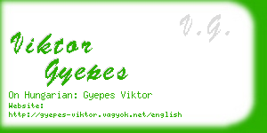 viktor gyepes business card